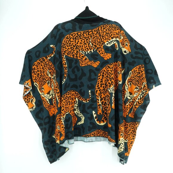 Anthropologie Conditions Apply Leopard Poncho Pullover - Picture 4 of 7
